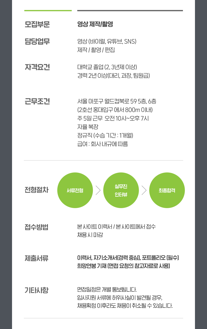 [(주)제이비컴스컴퍼니] 영상 (바이럴광고 ,SNS, 유튜브) 촬영 - 경력직모집 - 사람인 [(주)제이비컴스컴퍼니] 영상 (바이럴광고 ,SNS, 유튜브)... 